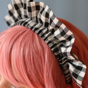 Gingham Frill Headband