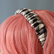 Load image into Gallery viewer, Gingham Scrunchie Headband
