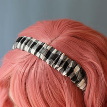 Load image into Gallery viewer, Gingham Scrunchie Headband
